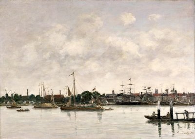 De Maas bij Dordrecht, 1874 door Eugene Louis Boudin